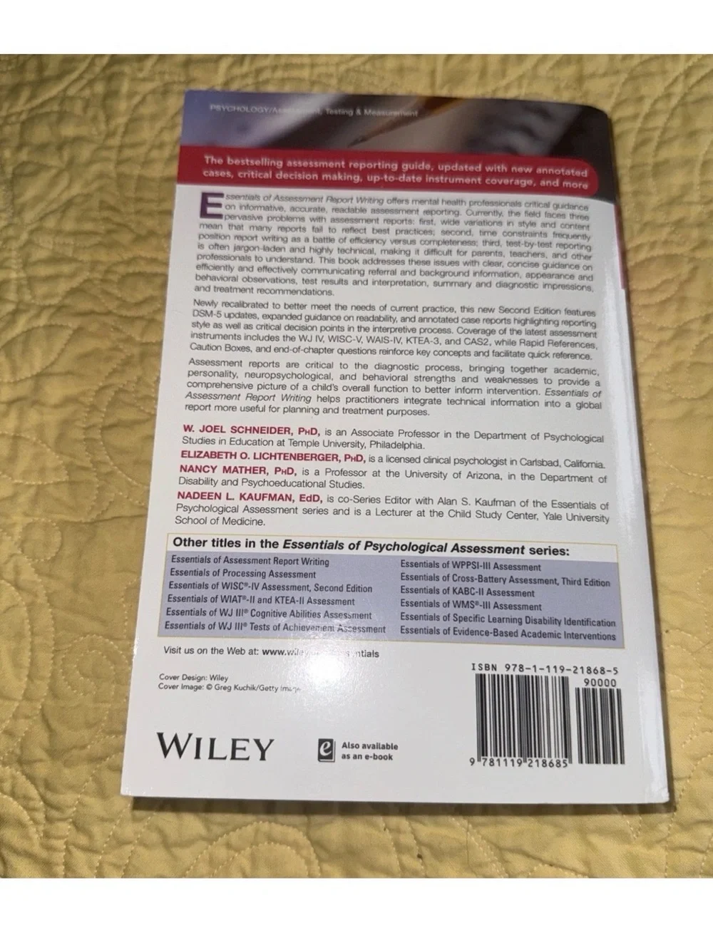 Professional book by Wiley 